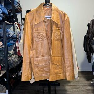 Vintage Brown Frumpen Leather Jacket Size Large/ 44